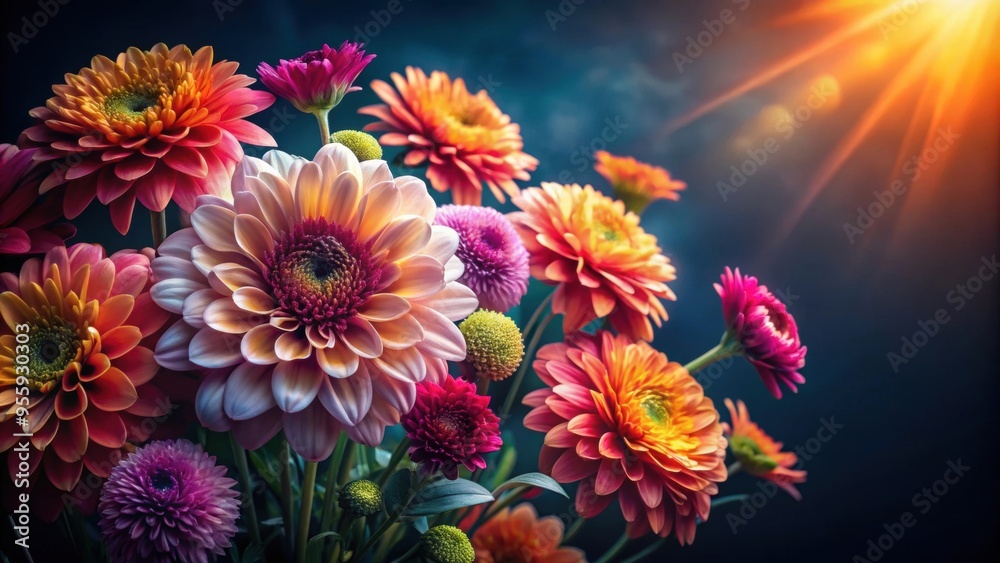 Beautiful flowers in full bloom contrasting against a dark background, flowers, beautiful, dark, background, spring, nature Beautiful flowers in full bloom contrasting against a dark background, flowers, beautiful, dark, background, spring, nature