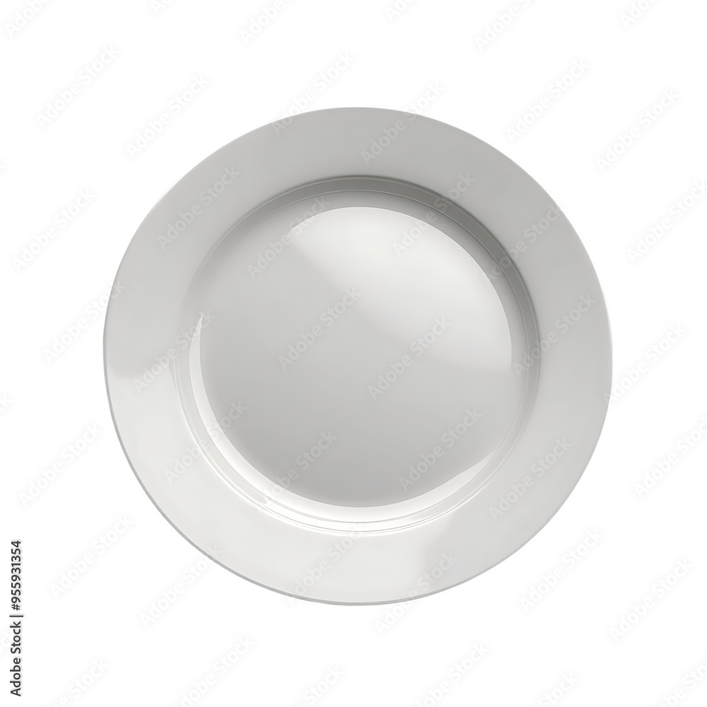 White Ceramic Plate with Transparent Background, Ideal for Mockups and Food Photography White Ceramic Plate with Transparent Background, Ideal for Mockups and Food Photography