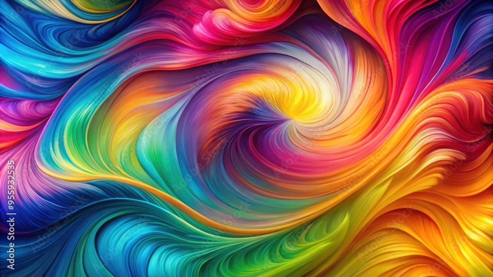 Obraz premium Colorful abstract paint swirls background with vibrant colors , abstract, swirls, paint, colorful, background, vibrant, art