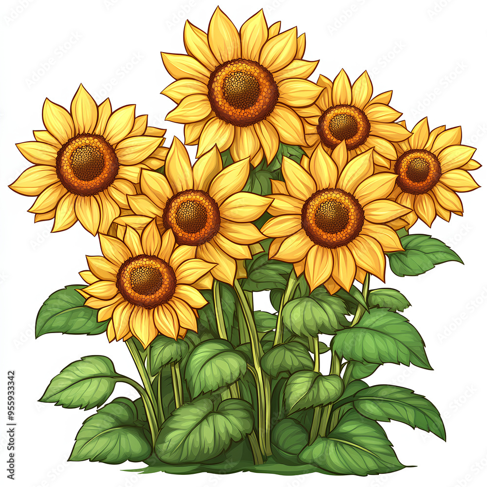 Fototapeta premium sunflower isolated on white background