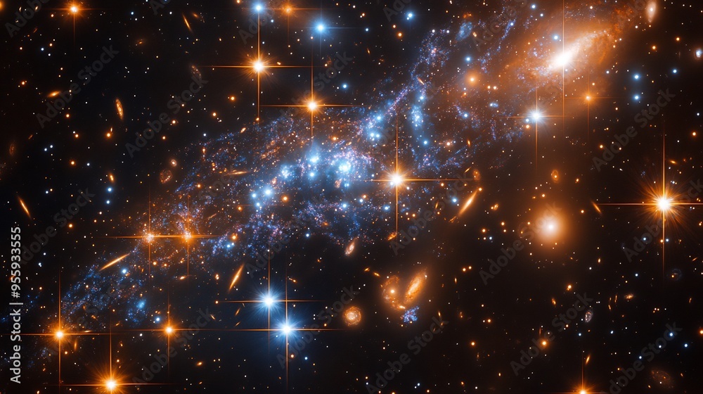 Fototapeta premium Astronomers discover cosmic web a vast network of galaxies and dark matter spanning the universe