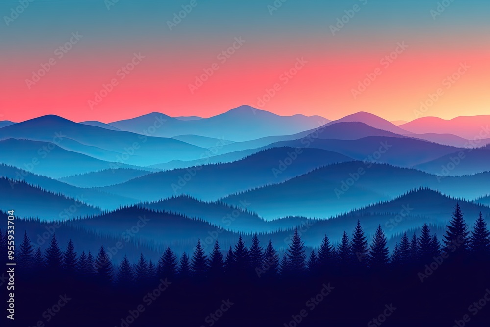 Obraz premium landscape with fog