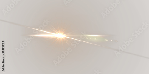 Obraz na płótnie Glow effect. Star sparkles on a transparent background. Light Effects, lens flares, Sun flash with rays or spotlight and bokeh. Glow flare light effect. w salonie
