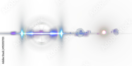 Glow effect. Star sparkles on a transparent background. Light Effects, lens flares, Sun flash with rays or spotlight and bokeh. Glow flare light effect.
