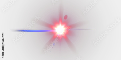 Obraz na płótnie Glow effect. Star sparkles on a transparent background. Light Effects, lens flares, Sun flash with rays or spotlight and bokeh. Glow flare light effect. w salonie