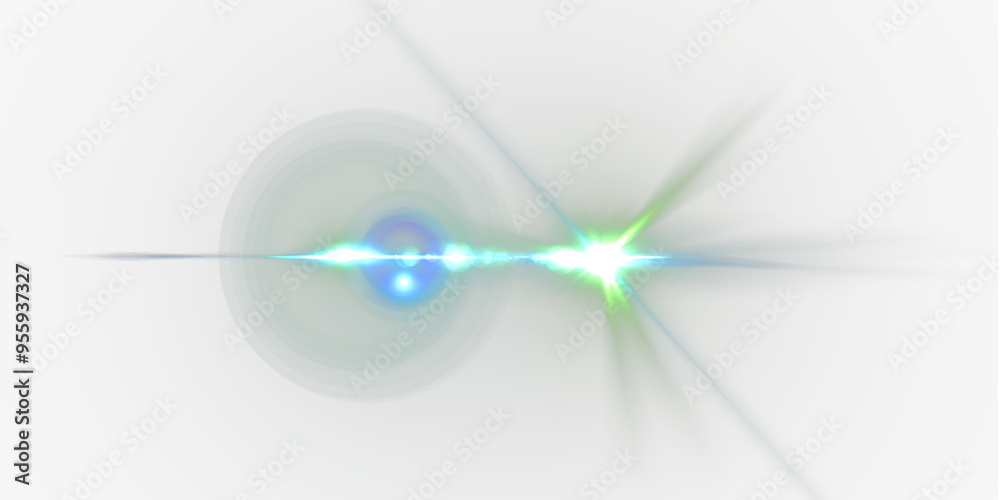 Glow effect. Star sparkles on a transparent background. Light Effects, lens flares, Sun flash with rays or spotlight and bokeh. Glow flare light effect.