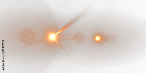 Obraz na płótnie Glow effect. Star sparkles on a transparent background. Light Effects, lens flares, Sun flash with rays or spotlight and bokeh. Glow flare light effect. w salonie
