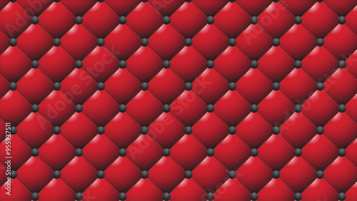 Red leather upholstery
