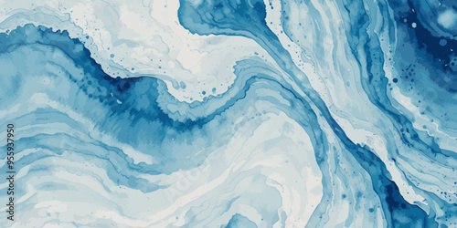 Seamless wave water ocean soft blue curve line background. Water  ocean wave white and soft blue aqua, teal texture. Vector sea, wave, water background.