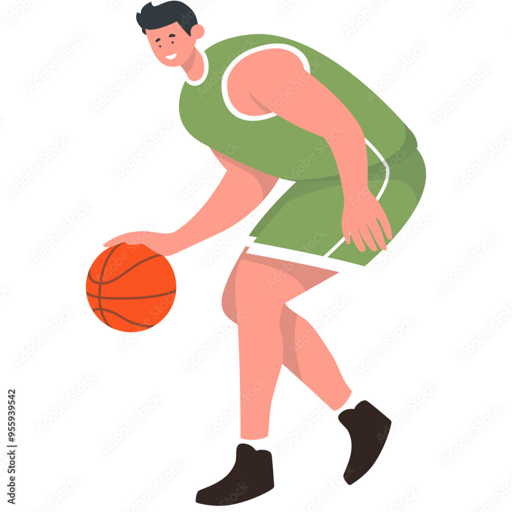 Professional Basketball Player Character. Vector Cartoon Illustration Design Professional Basketball Player Character. Vector Cartoon Illustration Design