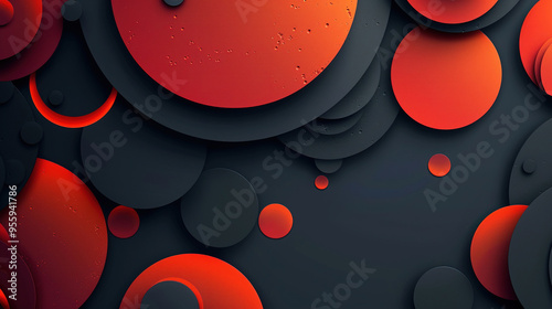 abstract circle background with dark orange and black color for presentation. abstract circle wallpaper