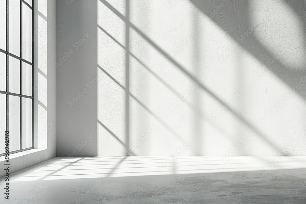 Wall interior background, studio and backdrops show products.with shadow from window color white and grey. background for text insertion and presentation product , ai Wall interior background, studio and backdrops show products.with shadow from window color white and grey. background for text insertion and presentation product , ai