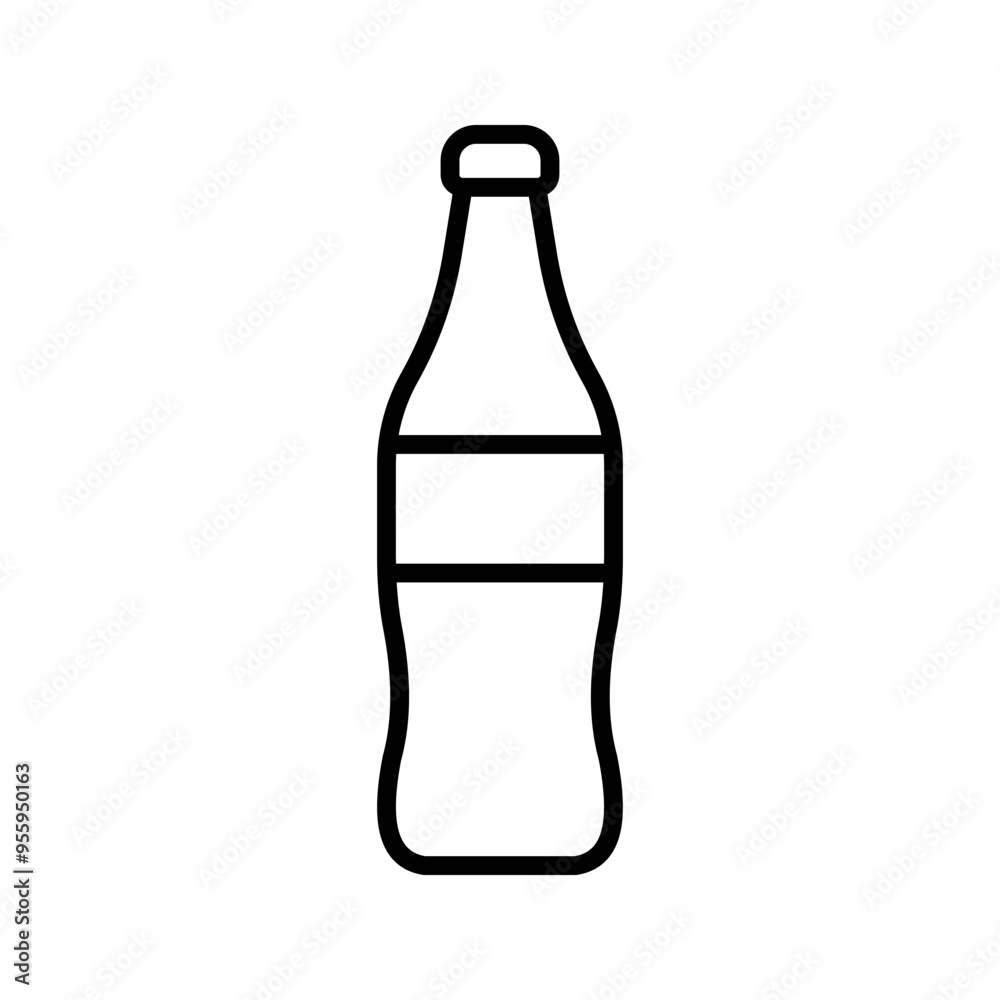 Bottle Soda Icons set Food Outlined Drink color editable Bottle Soda Icons set Food Outlined Drink color editable