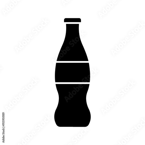 Bottle Soda Icons set Food Outlined Drink color editable