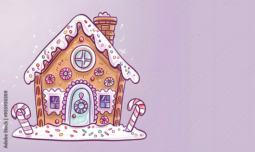 New Year's and Christmas festival cards in a 2D doodle illustrator style on pastel color backgrounds for graphic advertising. New Year's and Christmas festival cards in a 2D doodle illustrator style on pastel color backgrounds for graphic advertising.