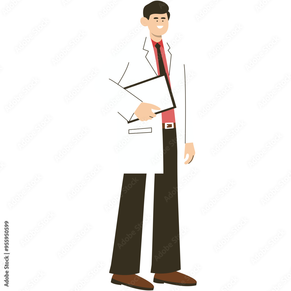 Doctor Profession Character. Vector Illustration in Flat Style. Isolated on White Background Doctor Profession Character. Vector Illustration in Flat Style. Isolated on White Background