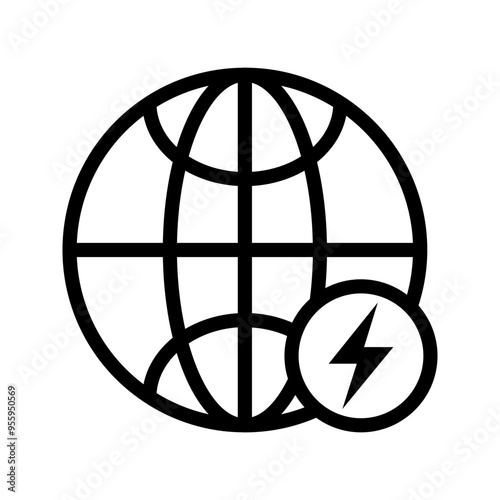 Electrical Earth Icon, Earth Symbol sign design vector illustration  color aditable