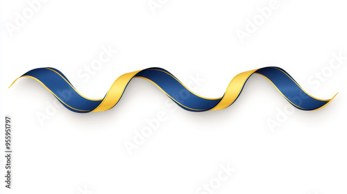 A vibrant vector illustration of a ribbon featuring the Swedish flag, perfect for designs and decorations.