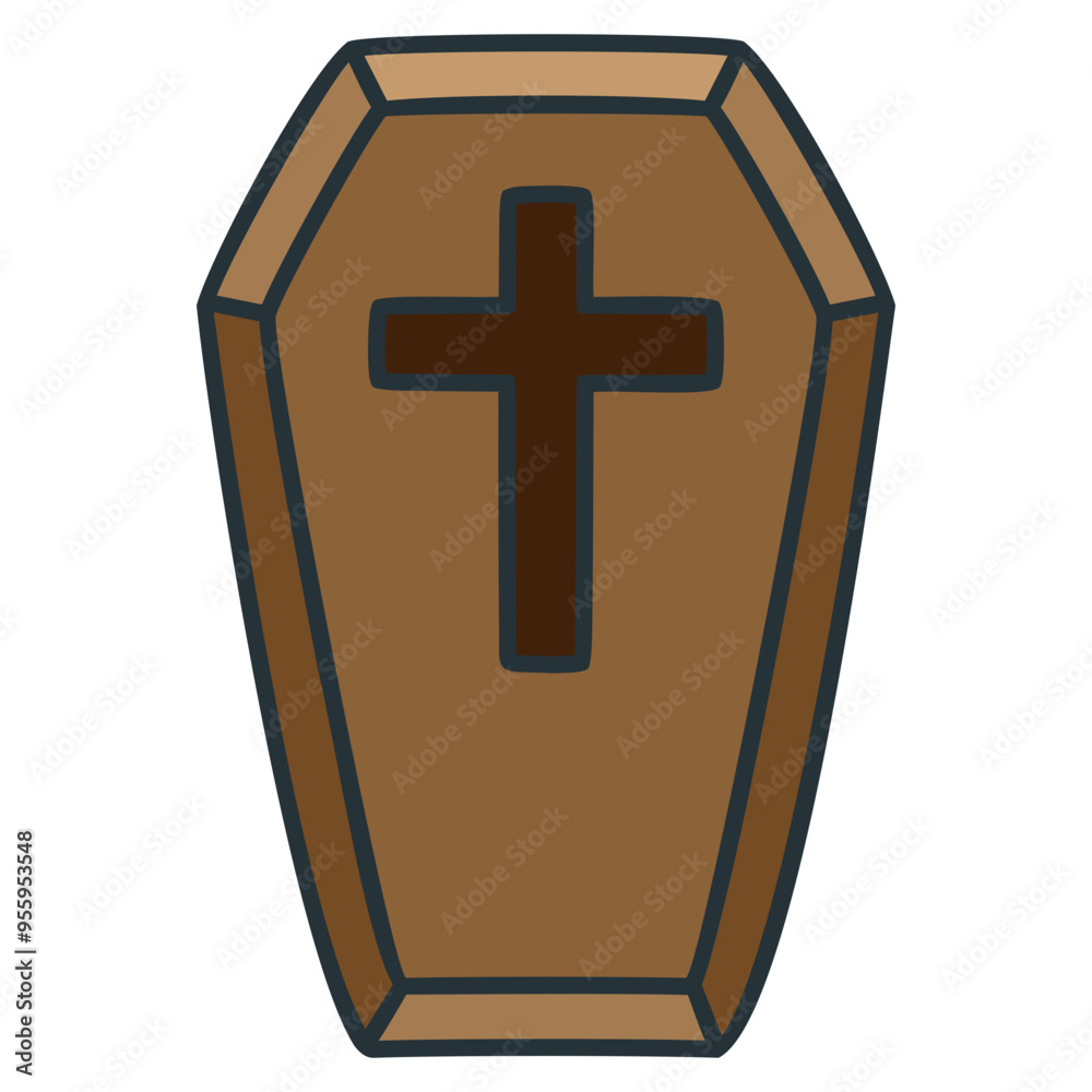 Obraz premium coffin filled outline icon