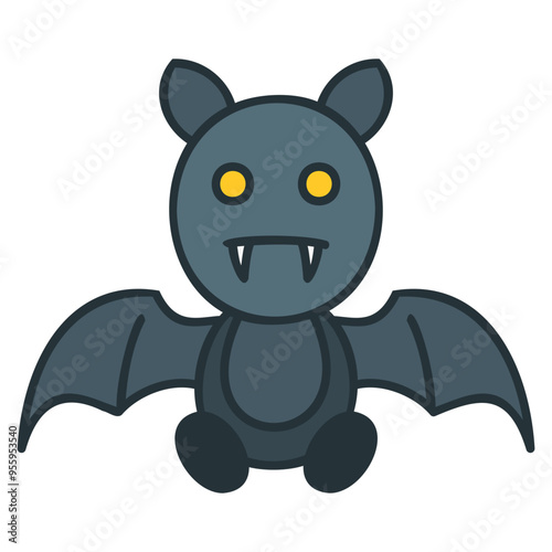 bat filled outline icon