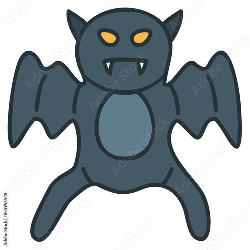 bat filled outline icon