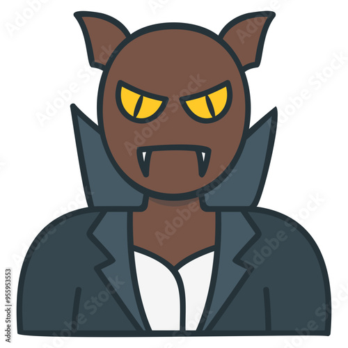bat filled outline icon