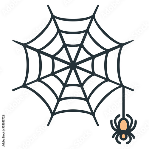spider filled outline icon