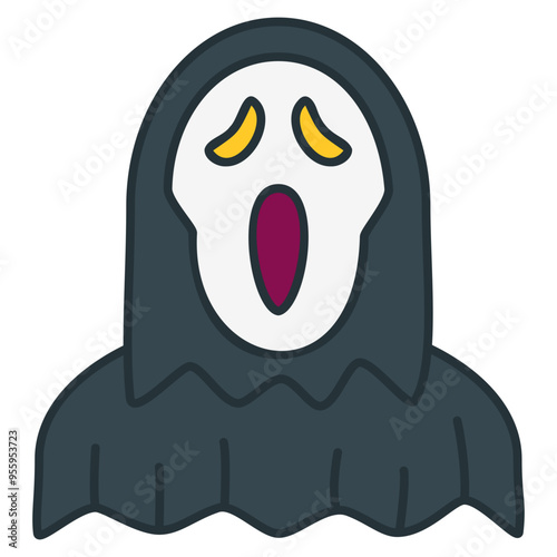 scream filled outline icon