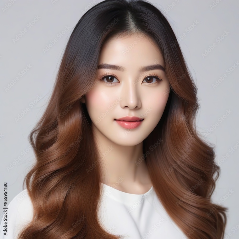 Beautiful Fashion Model with Flawless Skin and Sensual Lips Beautiful Fashion Model with Flawless Skin and Sensual Lips