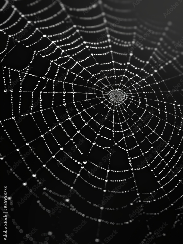 Dewy spiderweb closeup Dewy spiderweb closeup