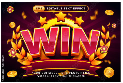 win 3d text effect and editable text effect with light background