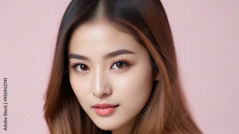 Beautiful Fashion Model with Flawless Skin and Sensual Lips Beautiful Fashion Model with Flawless Skin and Sensual Lips