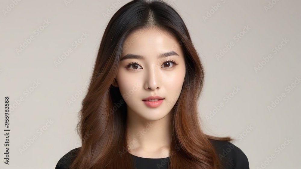 Beautiful Fashion Model with Flawless Skin and Sensual Lips Beautiful Fashion Model with Flawless Skin and Sensual Lips