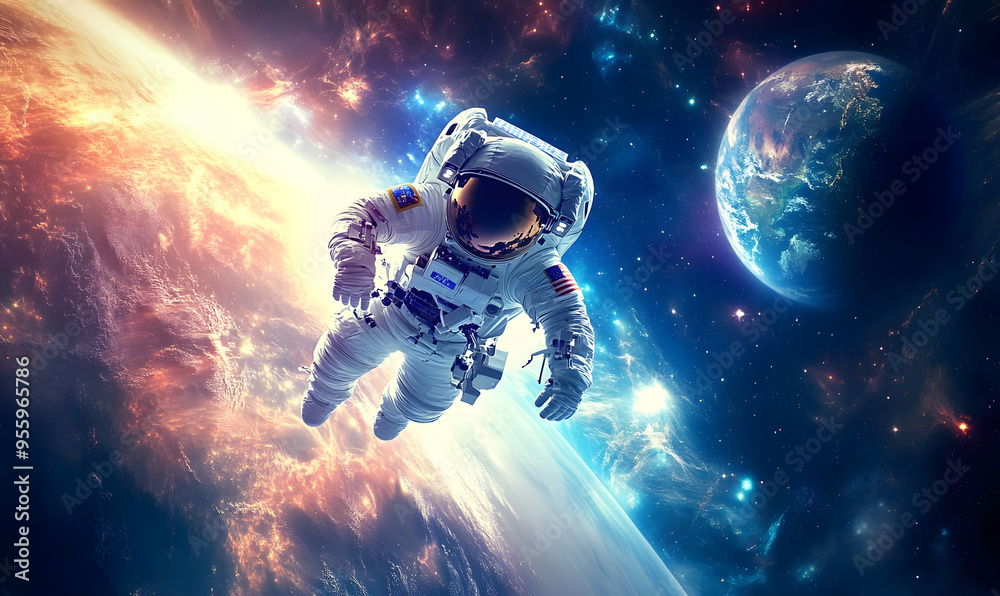 graphics of space, planets, and astronauts on a white background. graphics of space, planets, and astronauts on a white background.