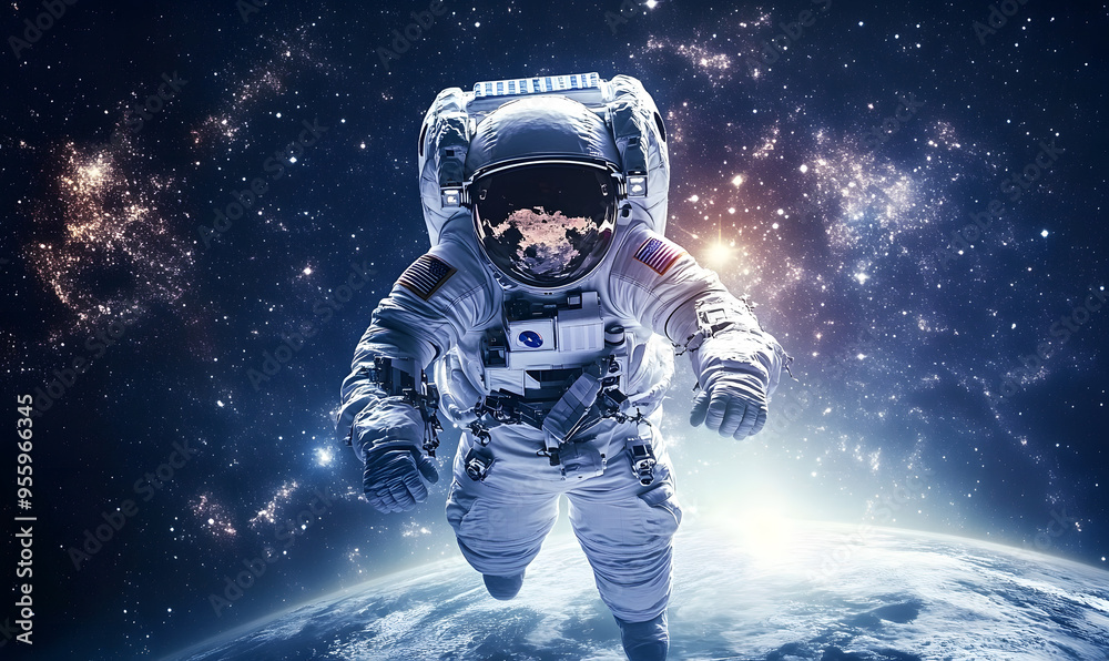 graphics of space, planets, and astronauts on a white background. graphics of space, planets, and astronauts on a white background.
