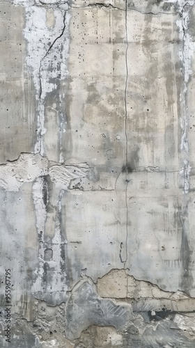 Cracked concrete wall