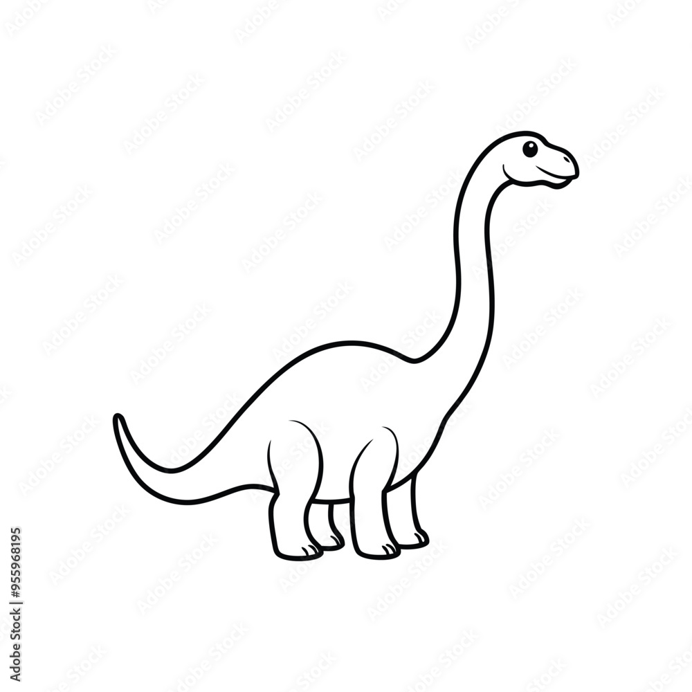 brachiosaurus line art with white background.eps brachiosaurus line art with white background.eps