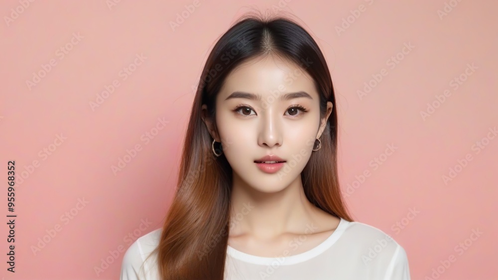 Beautiful Fashion Model with Flawless Skin and Sensual Lips Beautiful Fashion Model with Flawless Skin and Sensual Lips