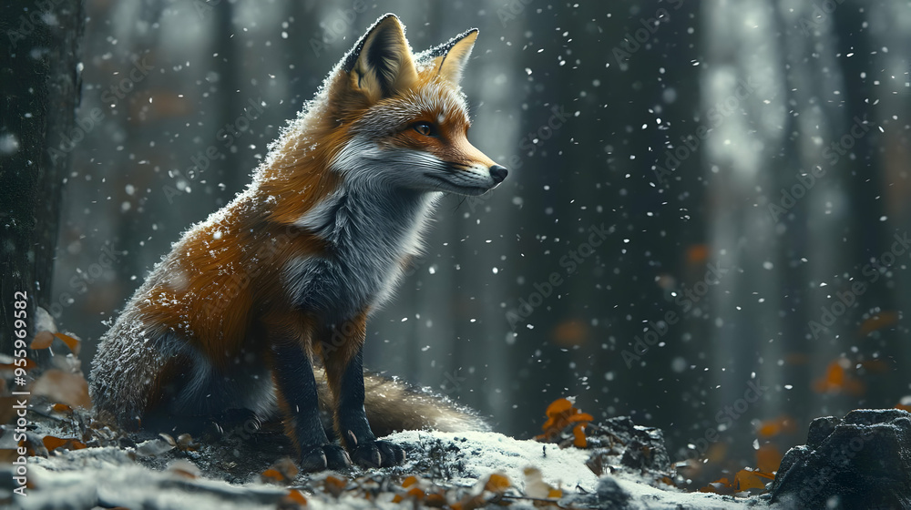 Red Fox in Winter Wonderland Red Fox in Winter Wonderland