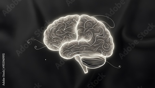 brain human anatomy illustration of artificial intelegence photo