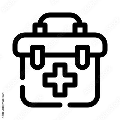 emergency kit line icon