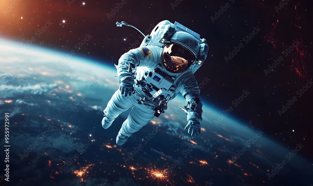 graphics of space, planets, and astronauts on a white background. graphics of space, planets, and astronauts on a white background.