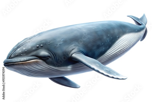 whale white background