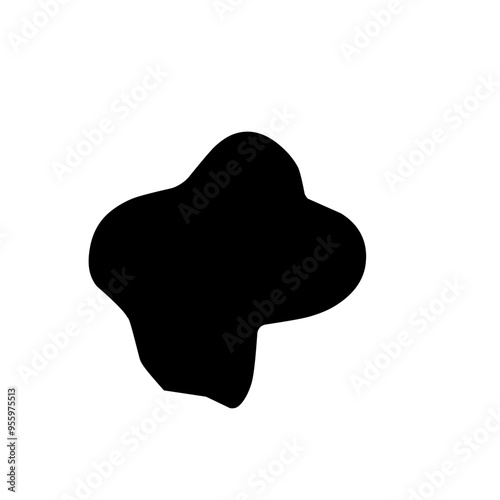 black abstract blob shape
