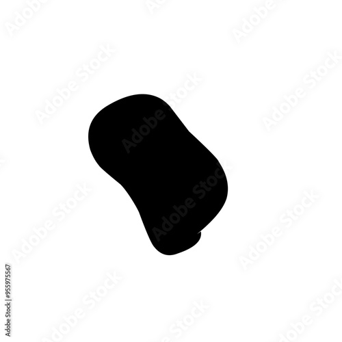 black abstract blob shape