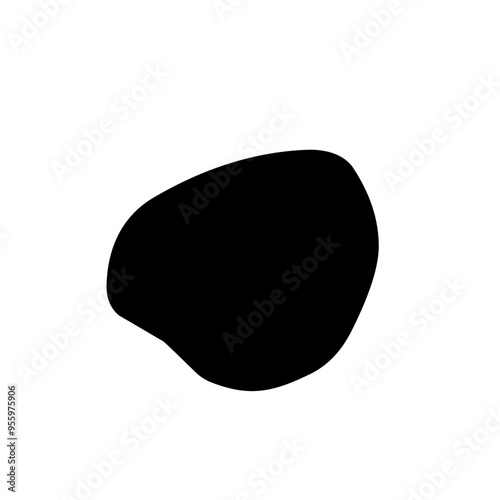 black abstract blob shape