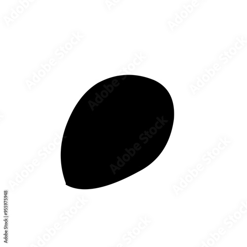 black abstract blob shape