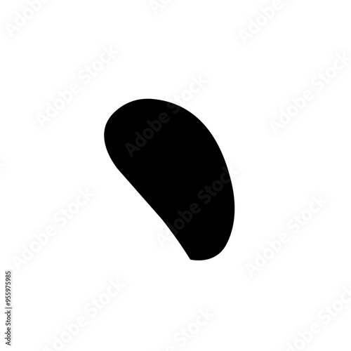 black abstract blob shape