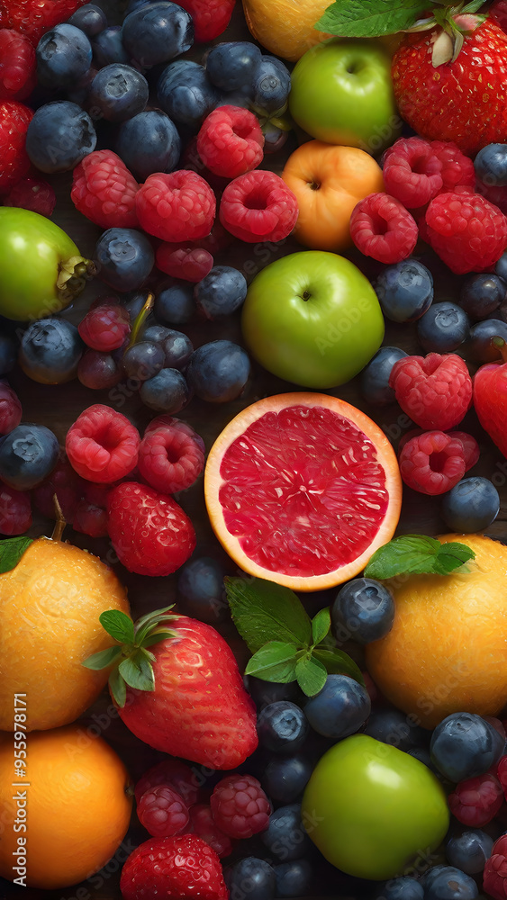 Fresh and delicious fruits just harvested Fresh and delicious fruits just harvested