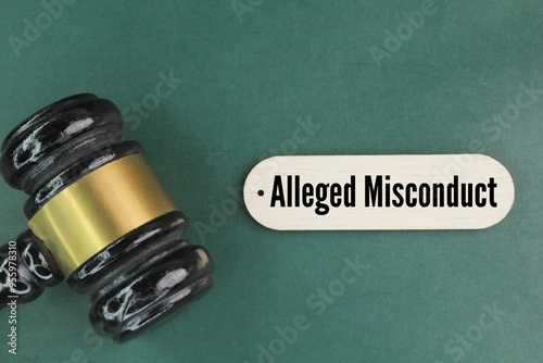 hammer the judge with the word alleged misconduct. the concept of guilt is charged in court